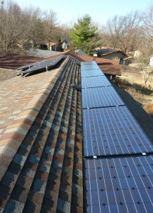 Solar panels on the John Gee home